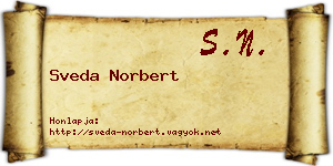 Sveda Norbert névjegykártya